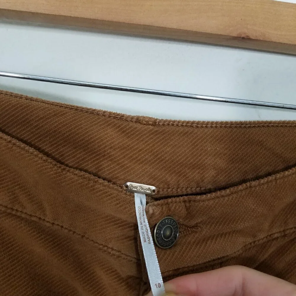 Free People Corduroy Button Fly Pants Size 10
